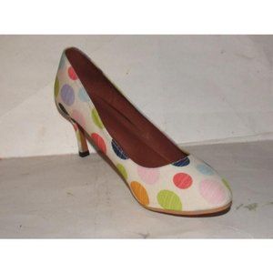 MOD 1960's Vintage Multi-colored Polka Almond Toe